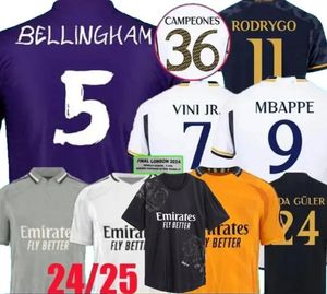 23 24 25 Bellingham Vini Jr Soccer Jerseys Mbappe 2023 2024 2025 Football Shirt Real Madrids Camavinga Rodrygo Modric Camisetas Men Kids Kids uniforms player player