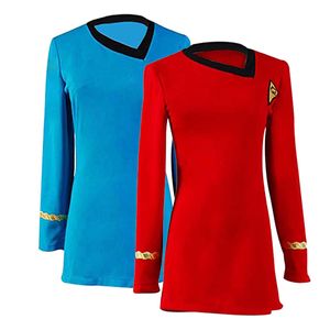 Women's Captain Officer Duty Dress Halloween Cosplay Costume Red Uniform