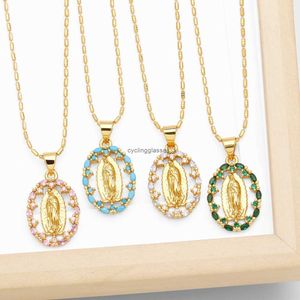 2024 Xiyin Creative Personalized Accessories Virgin Mary Geometric Pendant Necklace nkb847