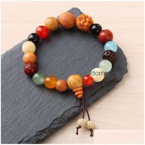 Charm armband naturliga 18 bodhi träpärlor armband män kvinnor vintage tibetanska buddhist mala bön relius buddha meditation dropp del dhnqj