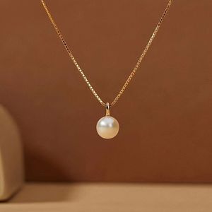 Lustrous Freshwater Pearl Pendant Necklace Durable Gold Plated Chain Daily Glamour & Special Ocns - Chic, Sexy Style Jewelry, Perfect Holiday for Her, Presented