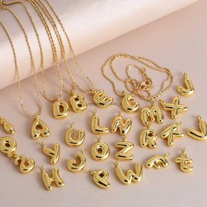 2024 Jewelry 26 English letters pendant necklace niche and versatile gold-plated hip-hop collarbone chain nkb873