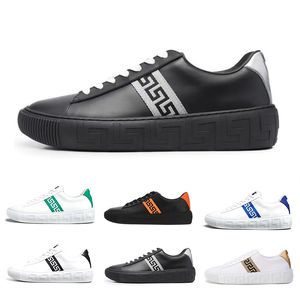 La Greca Designer Shoes White Black Grey Blue Leather Low Top Casual Fashion Luxury Green Orange Men Women Trainers Sports Platform Sneakers