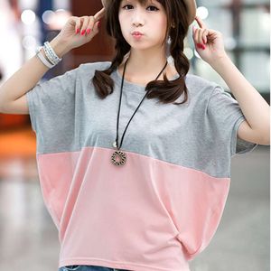 Topp Summer Korean Large Women's Loose Batshirt Student Women's Short Sleeve T-shirt Fat Mm Summer T-shirt Trend