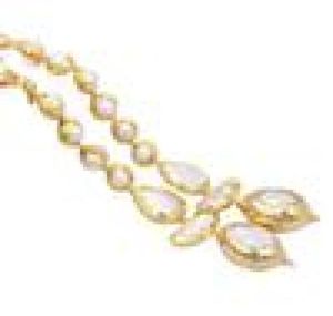 Guaiguai smycken Bezel Set White Keshi Biwa Pearl Chain Long Necklace 52039039 Sweater Chain Halsband Handgjorda för kvinnor Rea7352415