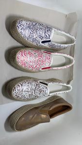 shoes Customized zebra printed fabric upper flat shoes for women's designers