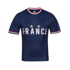 Fans Tops Tees European Cup High quality France Soccer Jerseys Soccer wear Quick Dry world cup Football uniform Training shirt for men T240601