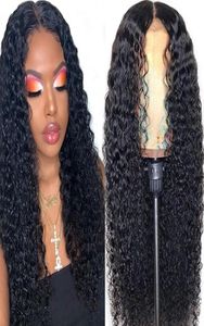 4x4 Lace Frontal Human Hair Wigs pré -arrancados Cabelo brasileiro Virgem Swiss Lace Wigs Wigs reta onda corporal Kinky Curly Water WA9875538