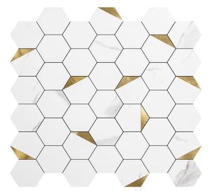 Art3d 10Sheet 3D Wall Stickers Selfadhesive Hexagon Mosaic Peel and Stick Backsplash Tiles for Kitchen Bathroom Wallpapers31X8681635