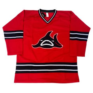 Los Angeles Sharks Retro Hockey Jersey zszył vintage Custom Dowolne nazwisko i numer