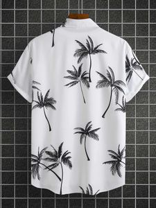 Camisas casuais masculinas Moda Moda de moda de verão Diário Camisa diária de desenho havaiano Impressão casual camisa solta praia de manga curta LOP J2405311VXX