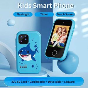 Telefones de brinquedo Childrens Smartphone Toy Dual Câmera Touch Screen Telefone Presente de Natal Câmera Digital Childrens Com 32G SD Card G240529