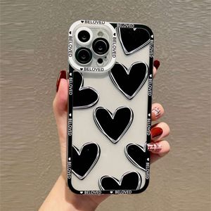 Love Heart Soft Clear Telefon etui na iPhone Pro XR X XS Max Plus SE Cover