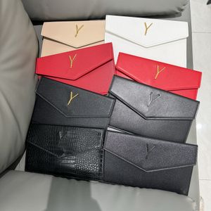 10A Designer uptown bag clutch women handbag wallets crocodile metal letters caviar genuine leather purses flap magnetic closure pouch bag with box