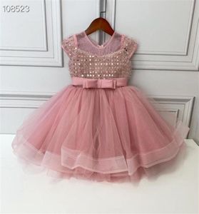 2021 kids girls High quality tulle lace tutu dresses luxury party sequins dress311F3826370