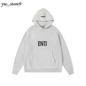 Tasarımcı Hoodie Örme Essentals Hoodie Sweater Kış Üst Kıyafet Üst Kıyafet Kıyafetleri Botton Sweater Baskılı Mektup Külkü Hoody High Street Shirt Fde3