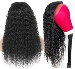 Human Virgin Hair Straight Lace Closure Front Wig 34 Inches Body Water Natural Deep Wave Kinky Curly With Frontal Headband Wigs Fo8883778