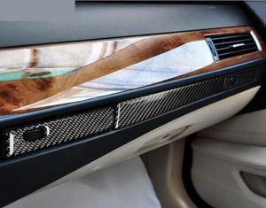 3DCAR -stylingtillbehör för BMW E60 kolfiber Copilot Water Cup Holder Trim Strip Car Interior Sticker 5 Series 200420104647520