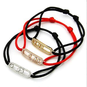Beaded High quality luxury jewelry brands popular jewelry products Sliding drill full drill string bracelet