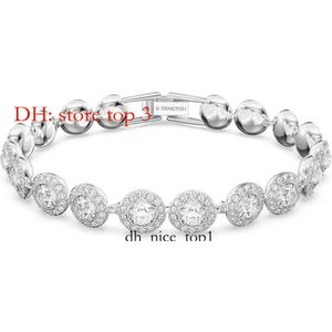 Swarovski Angelic Necklace And Bracelet Crystal Jewelry Collection Rhodium Tone Finish Blue Crystal Clear Crystal 9500