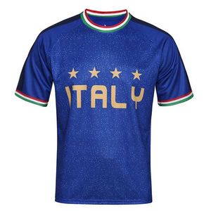 Fans Tops Tees European Cup Quick Dry Italy Soccer Jerseys High quality World Cup Football Training shirt for men T240601