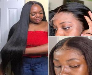 Lace Wigs 13x6 HD Frontal Bone Straight Front Human Hair 40 42 Inch Brazilian 5x5 6x6 Closure Wig For Black Women8945604