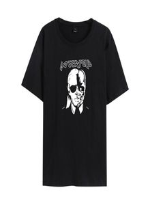 ONeck Shirts Womens Tops Tees Brand Fashion New Skeleton Head Printed Tee In Black Zombie Skull Punk Rock Cotton Shirts Women Tre4513730