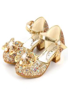 Toppsäljning blommor barn sandaler sommarstrand prinsessan flicka skor för barn glitter bröllop fest sandalia infantil chaussure enf3861553