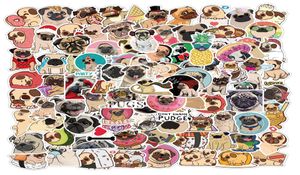 103050100Pcs Cute Pug Dog Stickers Animal Decal For Refrigerator Fridge Skateboard Laptop Luggage Pegatinas Graffiti Toy Car8230317