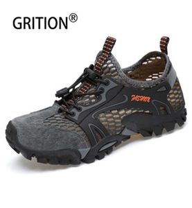 Grition Men Sandals Non Slipable Wading Creek Shoes عرضية صيف المشي لمسافات طويلة في الهواء الطلق صيد الصيد العلامة التجارية الفاخرة السريعة 23077112
