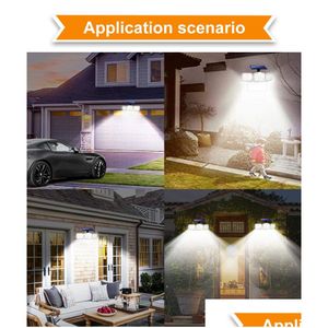 SOLARFLÖSNING LIGHTS UTOMER LAMP LED Motion Sensor Ljus Justerbar huvud vidvinkelbelysning IP65 Vattentät säkerhetsbelysning Lämplig DHFGZ