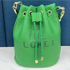 New Women's Luxury leather Bucket Bag Luxury designer marc tote Classic drawstring Shoulder Fashion purse Bucket Top Tote Crossbod 255U