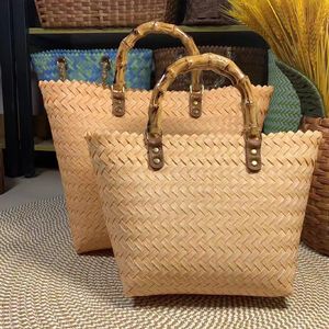 Hand-woven slub handle bag online celebrity rattan woven bag (photographed to send scarves)