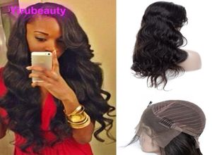 Brazilian Whole Lace Front Wigs 1424inch for 3 Sets One Lot Body Wave Lace Front Wigs With Baby Hair Pre PluckeNatural Color 318918129699