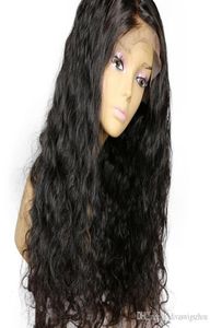 PRE PLUCKED 360 Frontal Wig 130 Densitet Brasiliansk lös våg Virgin Human Hair Full Lace Front Wigs For Black Women7743001