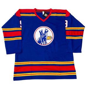 Канзас -Сити Скауты Ретро хоккейные майки сшивают винтажные обычаи любое название и номер