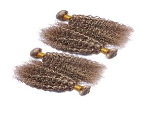 Mix Piano Color 8 613 Kinky Curly Hair Weft Medium Brown And Blonde Hair Extensions 1030 Inch Malaysian Virgin Human Hair Bundl3003954