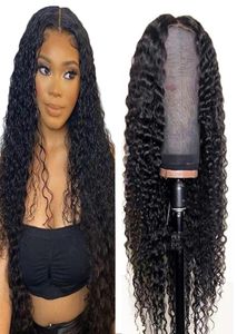 Gaga Queen Deep Wave Lace Clsoure Wig 150 180 الكثافة 4x4 الباروكات الأمامية للنساء