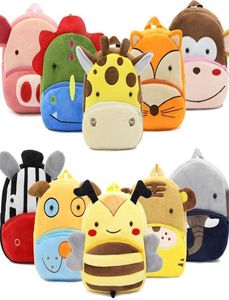 2020 3D Cartoon Plush Children Ryggsäckar Kindergarten Skolväska Animal Kids Backpack Children School Bags Girls Boys Backpacks323L5941179