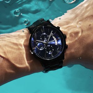 Herrklocka Luxury Brand Belushi High-End Man Business Watches Mens Waterproof Sports Quartz Wristwatch Relogio Masculino L 2356