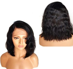 Wavy Lace Front Bob Bobs Short Full Lace Wig with Baby Hair Side Part Part Glueless Lace Pront For Women9817916