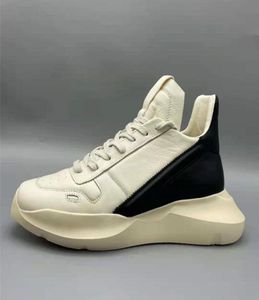 2021 Nya blandade färg män ankelstövlar äkta läder bra kvalitet män platt casual skor man mode spets upp hög topp sneakers4266528