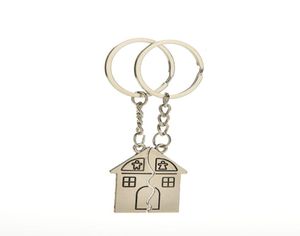 10Pair New Couple I Love You Lovers Keychain Warm House Type Key Ring Souvenirs Valentine S Day Gifts Built With Love Home Alloy K7521400