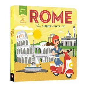 Learning Toys Hello World Rome A Book of Days Original English Checkerboard Book Coloring Activity Childrens Early Education Picture Book G240529