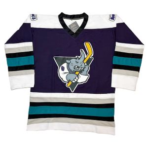 Hampton Roads Rhinos Retro Hockey Jersey Stitched Vintage Custom Any Name And Number