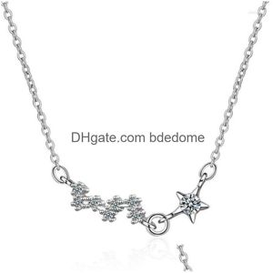 체인 Big Dipper FL 스타 지르콘 펜던트 목걸이 여성 트렌드 짧은 쇄골 체인 Choker Jewelry San65chains 드롭 배달 Dhagi