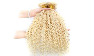 Indian Human Hair Extensions 613 Water Wave 3 Bunds dubbla inslag Blond färg 95100GPIECE 1040inch6536426