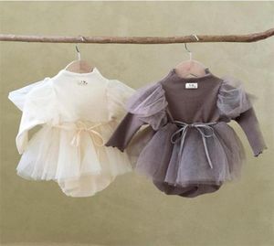Baby Girl Bodysuit Newborn Princess Baby Dress For Girl 1st Birthday Party Wedding Infant Baby Girl Clothes Cotton Baptism Dress 22130101
