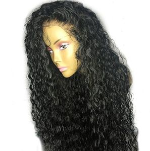 150 Densidade 360 ​​Lace Frontal Wig Curly Human Hair Wigs Remy Hair Pre -Puzed Hairline com cabelos de bebê Nots branqueados2692389