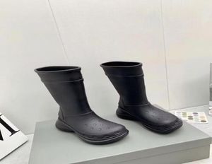 Autumn and winter rain boots latest women039s boots flats lace up zipper open letter buckle splicing design size 35437298863